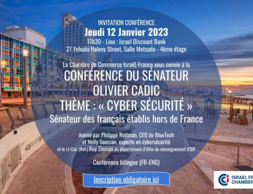 Le Sénateur Olivier Cadic sera l’invité de la Chambre de Commerce Israël-France – Inscriptions